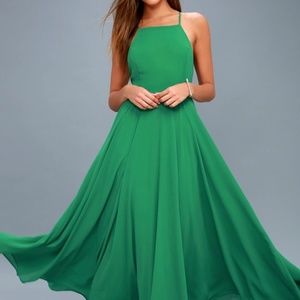 Lulu's Green Maxi Dress